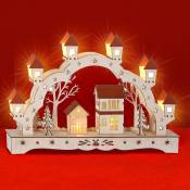 Arc lumineux de Noël led décoration de l'Avent en bois illumination intérieur extérieur éclairage - modèle au choix Paysage