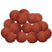Atmosphera - Guirlande led 16 boules pile rose terracotta