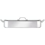 Besuguera Fish Poaching Kettle de Stainless Steel, Fish Boiling Pan, 61,5 x 18,5 x 10,5 cm - Silver - Kitchencraft
