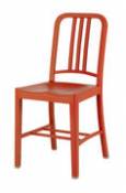 Chaise 111 Navy chair Indoor / Plastique recyclé - Emeco orange en plastique