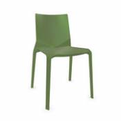 Chaise empilable Plana / Plastique - Kristalia vert en plastique