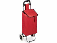 Chariot de courses pliable sac amovible 28 litres caddie pour achats roulettes rouge helloshop26 13_0000707_2