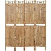 Cloison de s�paration 4 panneaux Bambou 160x180 cm