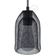 Creative Cables - Abat-jour Cage GhostBell en métal avec kit douille E27 Noir - Noir