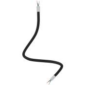 Creative Cables - Kit Creative Flex tube flexible recouvert de tissu RM04 Noir Blanc mat - 60 cm - Blanc mat