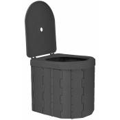 Haloyo - Toilette Portable avec Couvercle ®,wc Camping Pliables,Seau Hygiénique pour Camping,pour Pêche,Randonnée,Rmbouteillages,noir