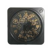 Iperbriko - Horloge Murale Engrenage 49X49