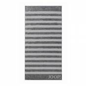 Joop!! Gamme Classic Stripes Serviette de Bain Anthracite, Coton, Gris, Serviette de Bain 80 x 150 cm