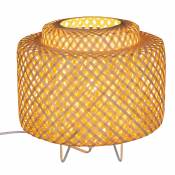 Lampe à poser en bambou - Beige - Ø 25 cm x h 27 cm