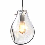 Lampe suspendue design moderne, verre fumé - Vera Transparent - Verre, Métal - Transparent