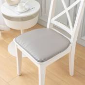 L&h-cfcahl - Coussin de chaise en cuir imperméable et anti-taches 50x50cm Horseshoe Grey