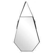 Mobilibrico - Miroir Anse Diamant 66x49cm - noir