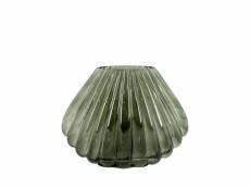 Palma - vase en verre h22cm - couleur - vert