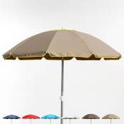 Parasol de plage 220 cm coupe-vent professionnel anti