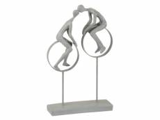 Paris prix - statuette déco "couple sur cercle" 35cm