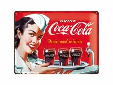 Plaque métallique drink coca-cola