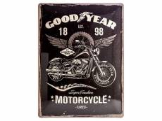 Plaque métallique good year motorcycle