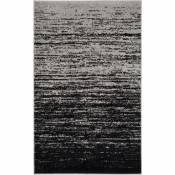 Safavieh - Tapis d'intérieur ombre moderne tissé à la puissance, collection Adirondack, ADR113, en argenté & noir, 122 x 183 cm par Argenté & Noir