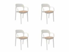 Set 4 fauteuil ona assise colorée - resol - sable - fibre de verre, polypropylène 568x521x795mm
