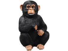 Statue de jardin chimpanzé assis en résine 18 x 15