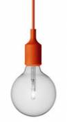 Suspension E27 / Silicone - Ampoule incluse - Muuto orange en plastique