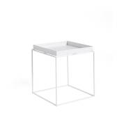 Table basse carrée en métal blanc 40 x 40 x 44 cm Tray - HAY
