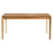 Table extensible rallonges intégrées rectangulaire en bois clair frêne L160-210 cm bonavista - Naturel