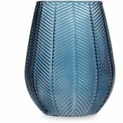 Vase ovale vitoria bleu ameliahome - bleu