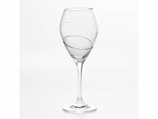 Verre à vin silhouette 32 cl en verre taillé (lot