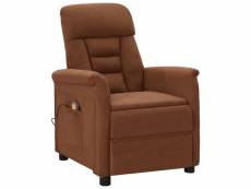 Vidaxl fauteuil de massage marron similicuir daim 289770