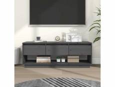Vidaxl meuble tv gris 110,5x34x40 cm bois de pin massif