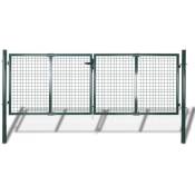 Vidaxl - Portail de clôture Acier 306x150 cm Vert