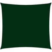 Voile de parasol tissu oxford carré 3x3 m vert foncé