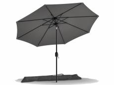 Vounot parasol inclinable 2.70 x 2.40m avec housse de protection gris