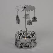 Winter Filigree Carousels 'Giftbox' Design - Stylish Ornate Christmas Tealight Holder That Rotates by Main Gate