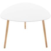 Atmosphera - Table d'appoint design Mileo - Diam. 60 x h. 45 cm - - Blanc