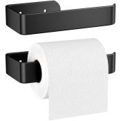 Beijiyi - 2 pièce 16CM Porte Papier Toilette Alliage d'aluminium Mat, Support Derouleur Papier Toilette Murale Perçage avec Vis Fixes, Stable