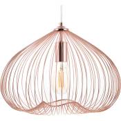 Beliani - Lampe Suspension Filaire Design en Métal Cuivré E27 60W pour Ampoules Filament Éclairage Idéal pour Maison au Style Moderne et Glamour