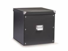 Boîte de rangement, 34x33x32 cm, couleur noir, zeller