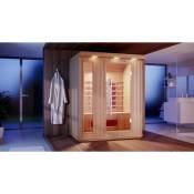 Cabine de sauna infrarouge Finntherm Fenja Naturel , 45 mm Épaisseur paroi 150 x 120 cm - Naturel