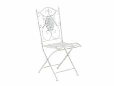 Chaise de jardin en métal sibell , blanc antique