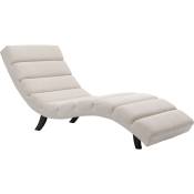 Chaise longue en polyester crème