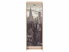 Classeur à rideau chêne hauteur 104 cm - coloris: new york 500 BOOST105CN500