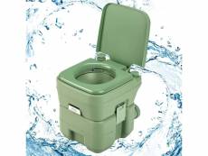 Costway 20l toilette portable wc chimique mobile pour camping caravanes hôpital voyage en hdpe 41x35x41 vert B07QL4T4P9