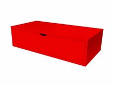 Cube de rangement bois 100x50 cm + tiroir rouge CUBE100T-Red