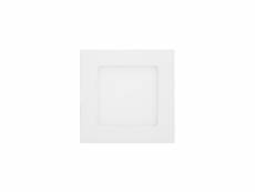 Ecd germany panneau led ultramince 6w - angulaire 12 x 12 cm - smd 2835 - 323 lumens - plafonnier led blanc chaud - 3000k - cuisine salle de bain - pl