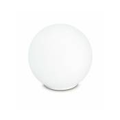 Fan Europe - Lampe de table globe Lampd 1 ampoule Verre,structure métallique blanc - Blanc