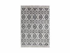 Ferry - tapis esprit scandinave à motifs losanges gris beige 120x170