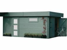 Garage "moderne" - 22.65 m² - 5.74 x 3.94 x 2.56 m - 40 mm - porte traditionnelle
