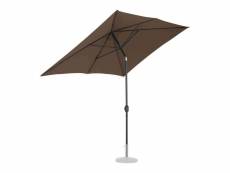 Grand parasol rectangulaire 200 x 300 cm inclinable marron helloshop26 14_0007575